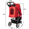 Carriers 3Wheels Elite Jogger Pet Stroller Kitten/Puppy Easy Walk Folding Travel Carrier