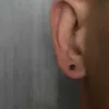 Pendientes pequeños de acero inoxidable para hombre y mujer, aretes pequeños de moissanita fina, joyería perforada, 2023