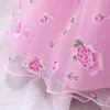 Fille Robes Année Robe De Noël Blanc Bébé Pour Les Filles De Mariage Anniversaire Imprimer Fleur Toddler Robe De Baptême Enfants Vêtements