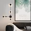 Wall Lamp Kobuc Minimalist Lamps Black Gold Living Room Bedroom Bedside 1/2/3/5 Light AC96V-260V LED Sconce Aisle Lighting Decor