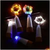 Led Strings 10 Pcs 2M 20 Cork Bottle Fairy Light Usb Rechargeable For Bedroom Home Party Wedding Christmas Indoor Decoration String Dhihx