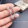 Orecchini a bottone Orecchini in moissanite Simple Lady Argento sterling 925 Certificato di vendita incluso con liquidazione