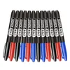 Marqueurs 3 pcsSet stylo permanent encre étanche pointe fine noir bleu rouge huile 15mm bout rond stylos de couleur 230503