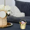 Gift Wrap 10 Pcs Basket Metal Planter Pail Makeup Brush Container Gold Candy Bucket Mini Tin Pails Buckets