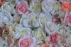 Flores decorativas TONGFENG Mixcolor 3D Paneles de pared de flores Seda artificial Rosa Hortensia Peonía Floración Telón de fondo de boda hecho a mano