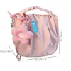 Cosmetic Bags Cases Pleated Cute Cloud Makeup Bag Floral Cosmetic Bag Korean INS Fashion Cosmetics Case Hanger Toiletry Bag Portable Makeup Pouch Z0504