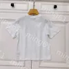 23SS Jungen Mädchen Kurzarm-T-Shirt für Kleinkinder, Kinder-Designer-T-Shirt, Kinder-T-Shirt, Rundhalsausschnitt, reine Baumwolle, einfarbig, Handtuch-Stickerei, T-Shirt, hochwertige Kinderkleidung