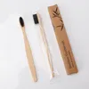 Brosse à dents en bambou protection de l'environnement brosse à bûches bambou carbone point de meulage brosse à dents en soie voyage hôtel brosse à dents LT401