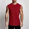 Mens Tanktops Sommer Gym Top Männer Baumwolle Bodybuilding Fitness Ärmelloses T-Shirt Trainingskleidung Kompression Sportbekleidung Muskelwesten 230504