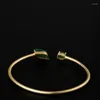 Bracciale Amxiu Calcedonio naturale Color oro Braccialetti aperti Gioielli in argento sterling 925 per le donne Accessori regalo per la festa della mamma