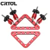 Joiners CRTOL Aluminum Alloy Corner Clamp 160mm 90 Degree Right Angle Clamp Splicing Board Positioning Panel Fixed Clip Woodworking