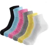 Sports Socks Compression Running Women Cotton Cotton Torthle Athletic Badminton Low Cut com suporte de arco