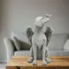 Tuindecoraties Herdenkingsstandbeeld Angel Dog Remembrance Keepsake Sculpture Grave Marker Resin Figurine To A Chartish Pet 230504