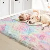 Dywan owłosione tęczowe dywaniki dla dzieci sypialnia miękkie futrzane dywany salon dziecięcy dziecięce pokój