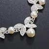 Necklace Earrings Set & Fashion Pearl Flower Chocker For Women Party Wedding Jewlery Christmas Gift