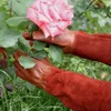 Cleaning Gloves Long Rose Pruning Garden Anti scratch Faux Leather Protective Fruit picking Shrub Trimming Hand Protector 230504
