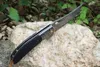 1pcs Новый Damascus Flipper Flipper складной нож сцепляется на лезвие G10/Стальная ручка с шариковыми подшипниками быстро открытые ножи для кармана EDC с кожаной оболочкой