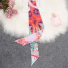 Spring and Autumn New Emulation Silk Scarf All-Match Twill Silk Tied Bag Handle Ribbon Thin Strip Small Silk Ribbon Scarf