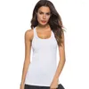 Camisas ativas mulheres sem mangas Racerback Yoga Vest Athletic Fitness Top Sport Singlet Tops Tops Sexy Mesh Back Gym Running Training