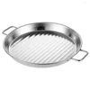 Plates Convenient Barbecue Plate Reusable Serving High Temperature Resistant Multipurpose Mirror Polished Dinner