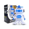 Electric Toys Dance Rotating Robot with LED Lights Music Explosion Intelligence Toy with Battery Powered Direct China Wholesales