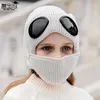 Beanies Beanie/Skull Caps unisex Kids Winter Buitenglazen Gebreide hoed Ski Cap Balaclava Masker Face Neck Protection Dikke sjaal warm warm