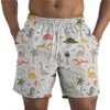 Men's Shorts Plus size Men Leisure Flamingo Print Shorts 2023 Summer New Sexy Drawstring Shorts Male Casual Pocket Beach Half Pants Z0504