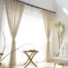 Чистые шторы современная льняная занавес для гостиной спальни Pure Color. Хлопковые льня