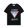 Mens Designer Camiseta Casablanca Mulher Casa Moda 100% Algodão Manga Curta Estilo de Rua Homens Camiseta Casablanc Camisas