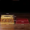 Organization Gold Plastic Tissue Box Toilet Desktop Living Room Napkin Dispenser Large Buddhist Storage Napkin Box Organizer Ornament Craft