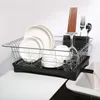 Organization Stainless Steel Single Layer Drain Dish Rack Double Layer Kitchen Dishware Vegetables And Fruits Storage Stand