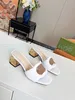 luxury woman designer man sandal Interlocking G Flat high heel cut-out leather Scuffs shoe High Heels Genuine Leather slide Lady Summer Beach slipper