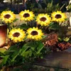 Decorazione natalizia 2023 Light da giardino solare di girasole IP65 Lampada a led esterna impermeabile per patio per il prato da giardino