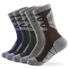 Chaussettes pour hommes Chaussettes de sport professionnelles pour hommes en plein air Garder au chaud Cyclisme Course à pied Randonnée Ski Thermique Printemps Hommes Équipage