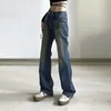 Jeans da donna Pantaloni vintage da donna Vita media dritta Harajuku Moda pantaloni in denim Y2K coreano Feamale Baggy Streetwear