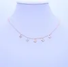 Kettingen 33 7cm ketting 2023 aankomst sierlijke dunne vonken vierkante charme hanger druppel 925 sterling zilveren delicate choker ketting