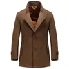 Men's Trench Coats 2023 Men Wool Blends Winter Man Coat Brand Overcoat Fashion Design Slim Fit Business Suit Jackets