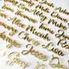 Other Festive Party Supplies 20Pcs Personalized Engraved Wedding Name Place Cards Custom Birthday Laser Cut Plate Setting Table Decor 230504