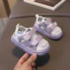 Hollow Out Children Sneakers Purple Gray White Summer Sport Shoes New Arrival Fresh Platform Sandals for Girls Boys Flats G03104