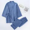 Abbigliamento etnico Kimono Sleepwear Uomo Donna Coppie Tradizionale giapponese Yukata Robes Pigiama Imposta Haori Ao Dai Camicia da notte Pigiama Hanfu Tang