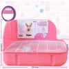 Levererar husdjur liten toalett potta tränare fyrkantig säng panna hålla bur ren hygien sängkläder hörnlåda för djur kanin chinchillor