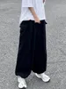 Pantalon Femme Capris HOUZHOU Harajuku Streetwear Pantalon Cargo Kaki Femme Poches Surdimensionnées Hip Hop Noir Pantalon Large Jambe Pour Femme Mode Coréenne 230503