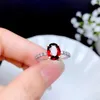 Cluster Rings 2023 Natural Garnet Gem Ring For Women Silver Jewelry Real 925 Good Facet Color Party Gift Lucky Birthstone