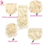 Synthetic Wigs TMT Long Curly Wave Hair Clip In Natural Styling False 22 Inch 5 Hairpins High Temperature Hairpiece