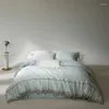 Bedding Sets Natural Lyocell Fibre Luxury Set Hollow Out Lace Edge Embroidery Duvet Cover Soft Silky Flat/Fitted Bed Sheet Pillowcase