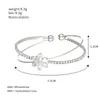 Bangle yfjewe Hip Flower Cubic Circonia Crystal Tennis Braslet Bangles for Women Gifts Fashion Wedding Jewelry Pulseras Mujer B277