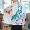 Ropa étnica 2023 verano japonés Kimono Cardigan hombres Haori ropa informal asiática camisa Samurai disfraz Harakuju bata Yukata hombres 12746