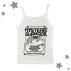 Camisoles Tanks Gothic printed Y2k Clothes Vintage Punk Emo girl Camisole Top Women's Grunge Crop Corset Tank Street Baby Tee clothing 230503