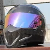オートバイヘルメットカーボンファイバー保護ドット承認済み自動車レーシングフルフェイストップモトギアティグヘルメット