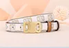 Fashion Smooth Buckle Belt Retro Design Thin Waist Belts for Men Womens Width 2.5CM Genuine Cowhide 3 Color Optional High Quality AA